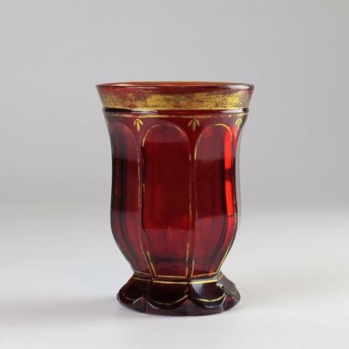 Glass Goblet - ruby glass - 1840