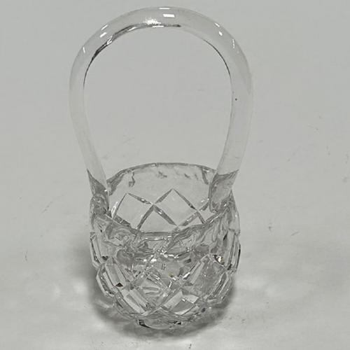 Glass basket, Bohemia 1960