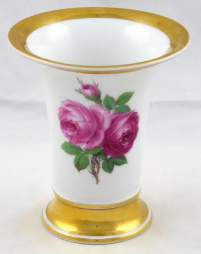 Meissen vase with painted roses
