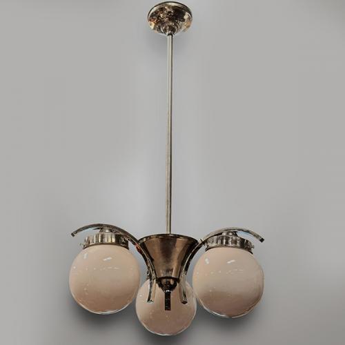 Art Deco chrome chandelier, 1930