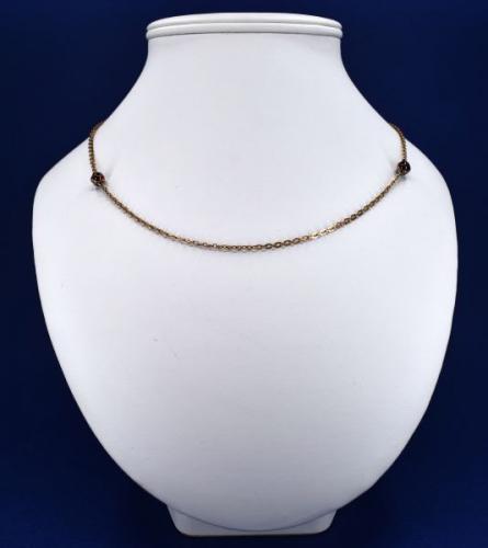 Gold chain with almandines, Au 585/1000/ 5.75 g/ 1910