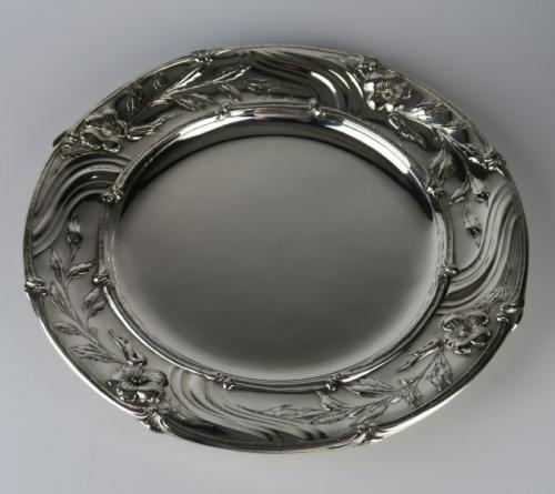 Art Nouveau silver plate, Ag 800/1000/ 514.15 g, Schwarz Steiner, Vienna 1900