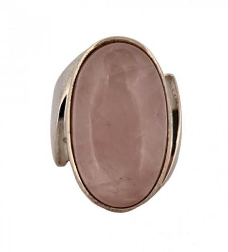 Silver Ring - silver, rose quartz - 1940