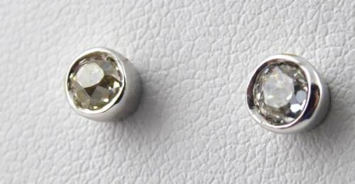 Gold Earrings with Diamonds - gold, diamond - 1960
