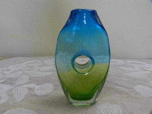 Vase - glass, blue glass - 1960