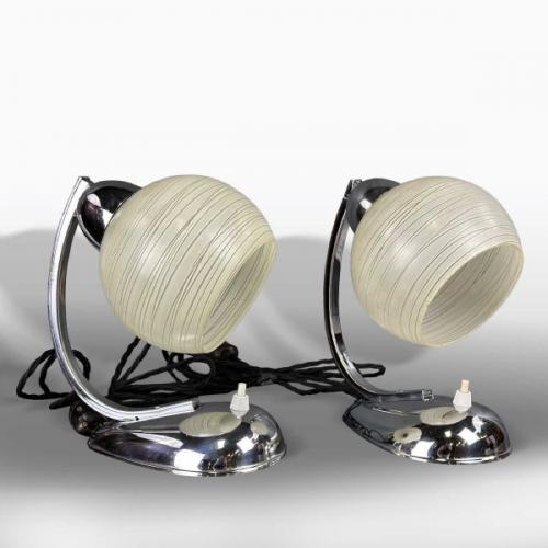 Pair of Art Deco table lamps, 1935
