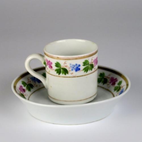 Mug with bowl, Bohemia 1810