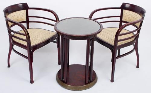 Table with armchairs - Josef Hoffmann and Otto Wagner
