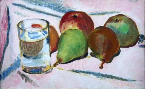 Still life with fruit and a glass of water, Bohemia 1930